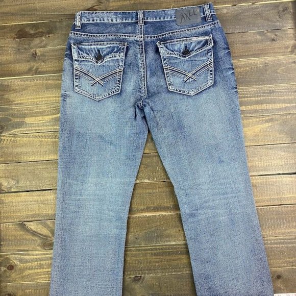 T.K. AXEL Treadwell Relaxed Straight Men's Denim Jeans Size 34/30 - Picture 4 of 7